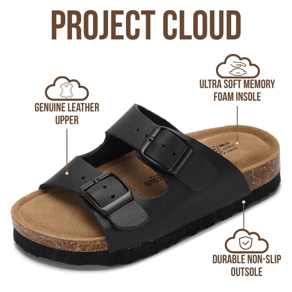 Kids Leather Sandals – Lightweight Non-Slip Water-Resistant