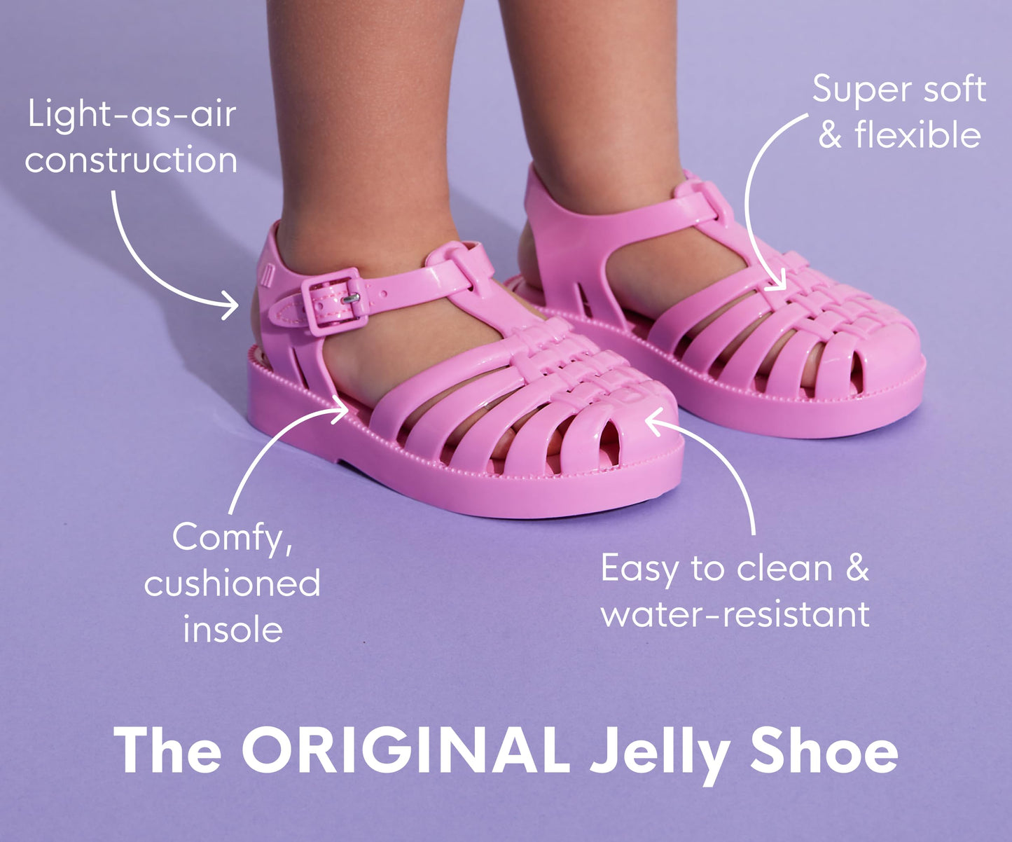 Kids Jelly Slides – Slip-On Adjustable Summer Sandals