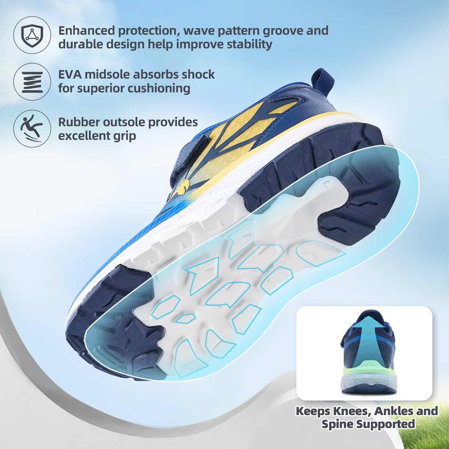 Kids Orthopedic Sneakers – Breathable Arch Support Running & Casual Shoes