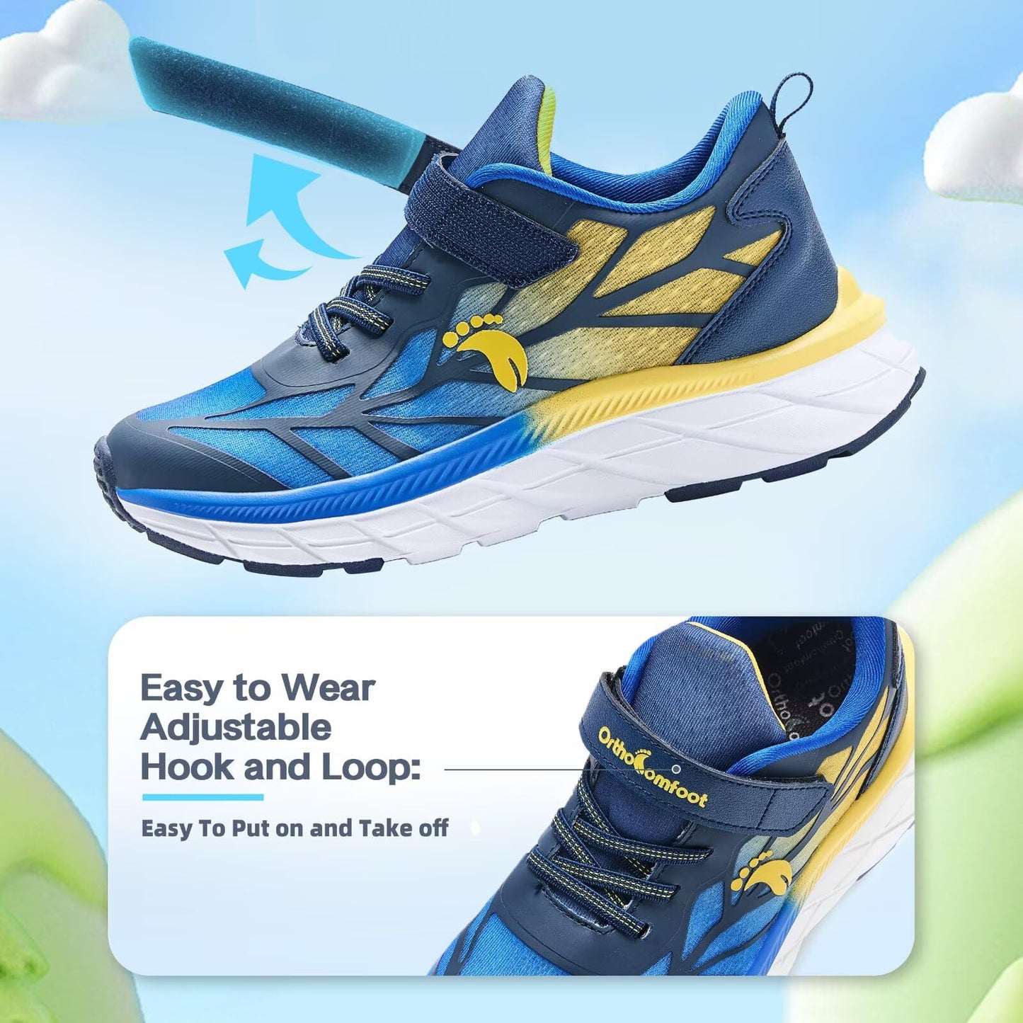 Kids Orthopedic Sneakers – Breathable Arch Support Running & Casual Shoes