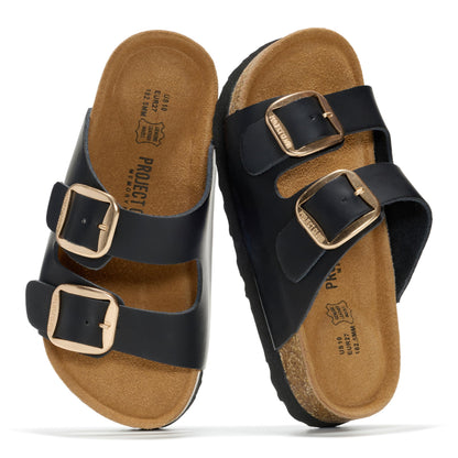 Kids Leather Sandals – Lightweight Non-Slip Water-Resistant