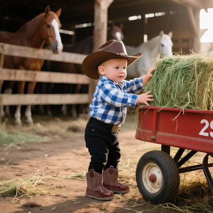 Baby & Toddler Cowboy Boots – All-Season Round Toe