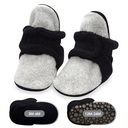 Zutano Baby Boys' Cozie Fleece Baby Booties With Grippers
