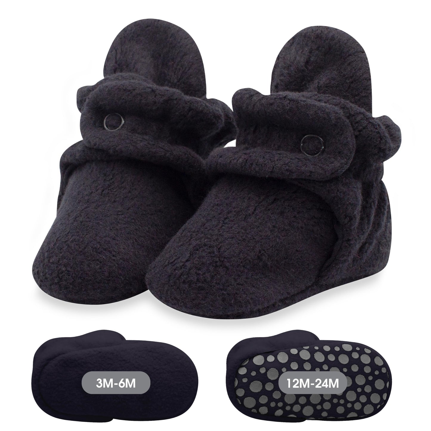 Zutano Baby Boys' Cozie Fleece Baby Booties With Grippers
