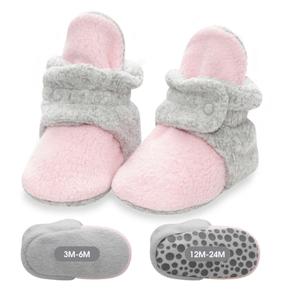 Zutano Baby Boys' Cozie Fleece Baby Booties With Grippers