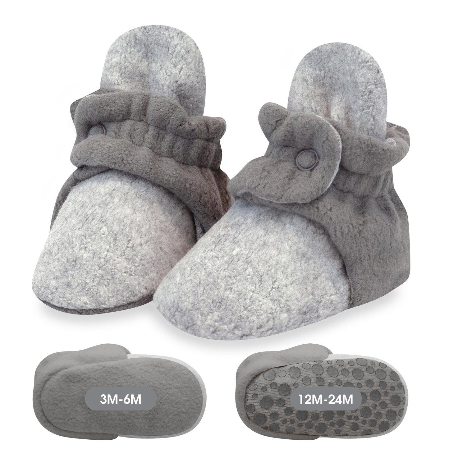 Zutano Baby Boys' Cozie Fleece Baby Booties With Grippers