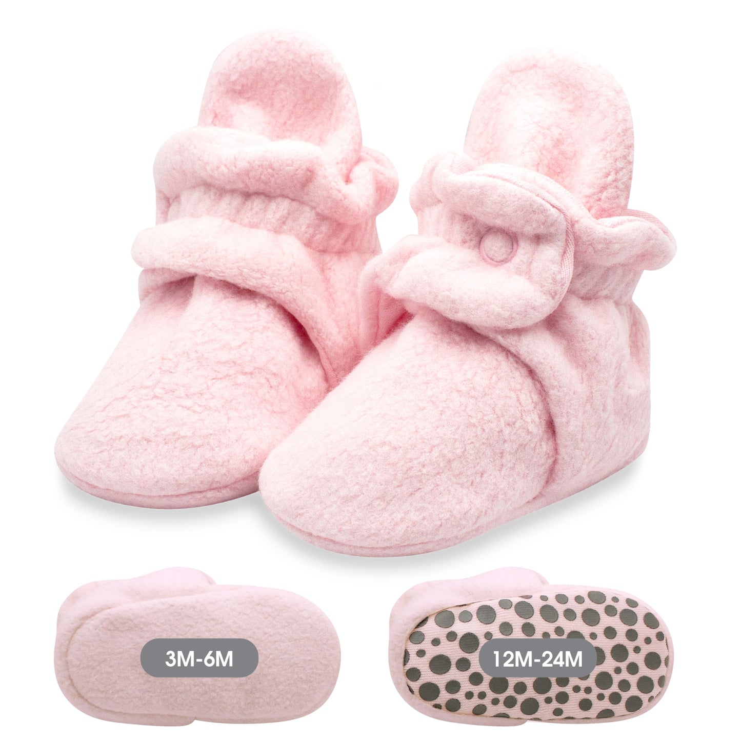 Zutano Baby Boys' Cozie Fleece Baby Booties With Grippers