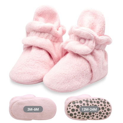 Zutano Baby Boys' Cozie Fleece Baby Booties With Grippers