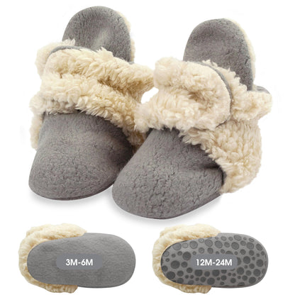 Zutano Baby Boys' Cozie Fleece Baby Booties With Grippers