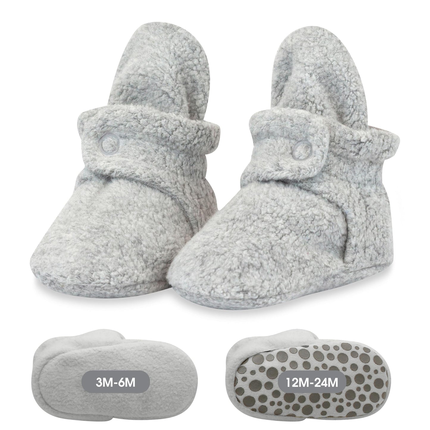 Zutano Baby Boys' Cozie Fleece Baby Booties With Grippers