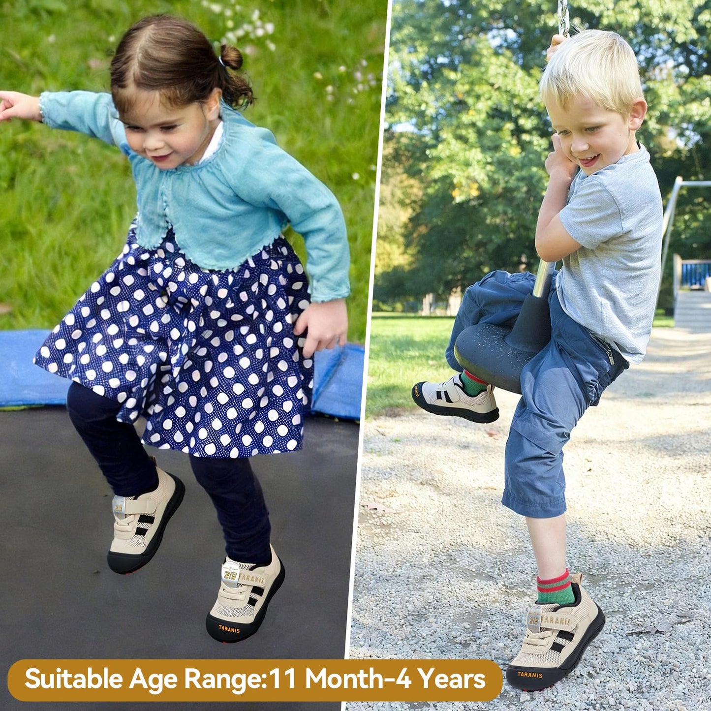 Toddler Walking Sneakers – Lightweight Non-Slip Outdoor Shoes