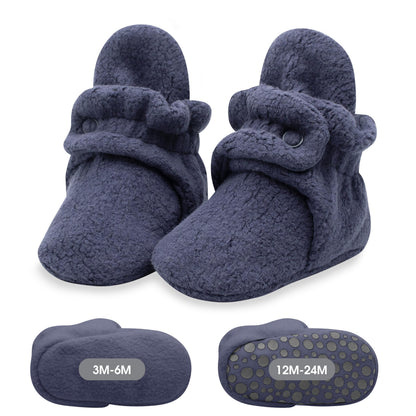 Zutano Baby Boys' Cozie Fleece Baby Booties With Grippers