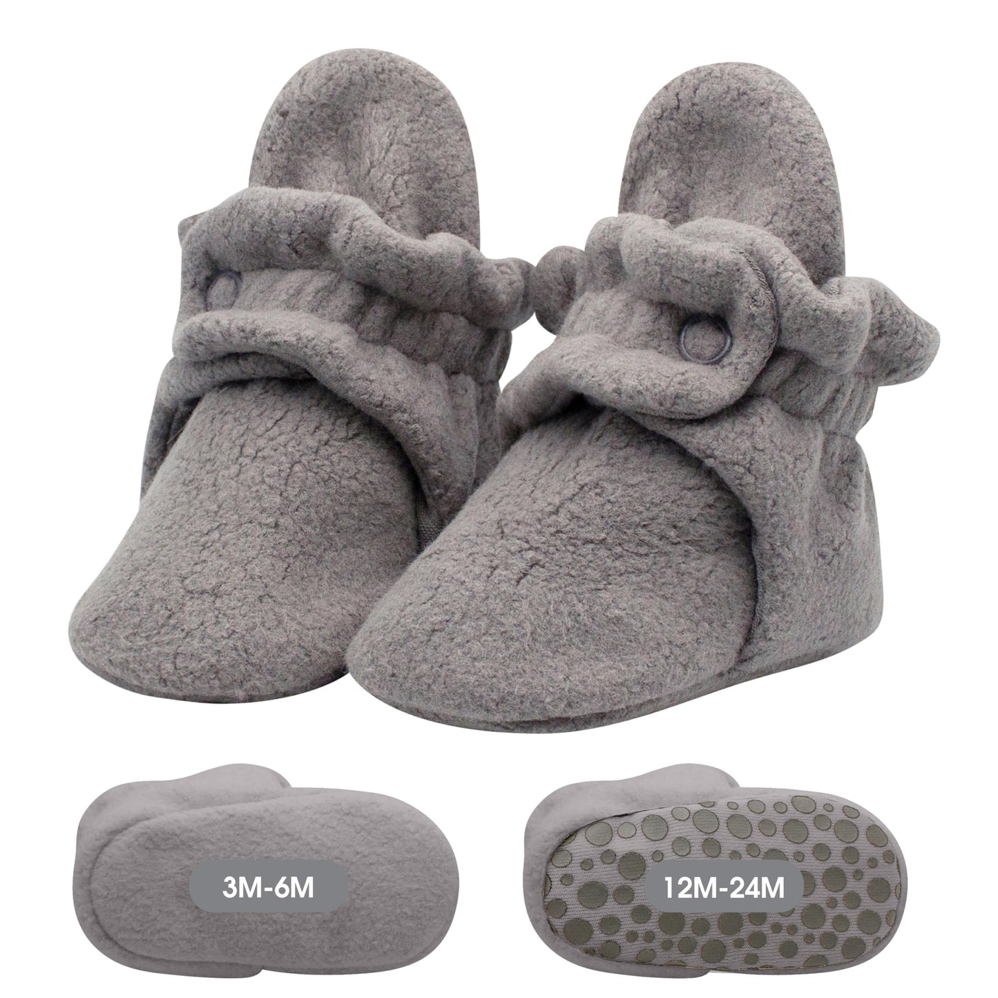 Zutano Baby Boys' Cozie Fleece Baby Booties With Grippers