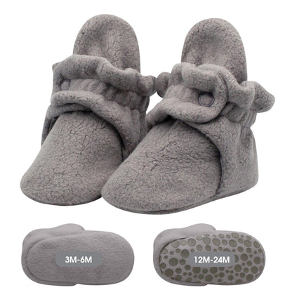 Zutano Baby Boys' Cozie Fleece Baby Booties With Grippers