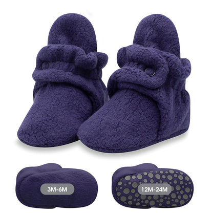 Zutano Baby Boys' Cozie Fleece Baby Booties With Grippers